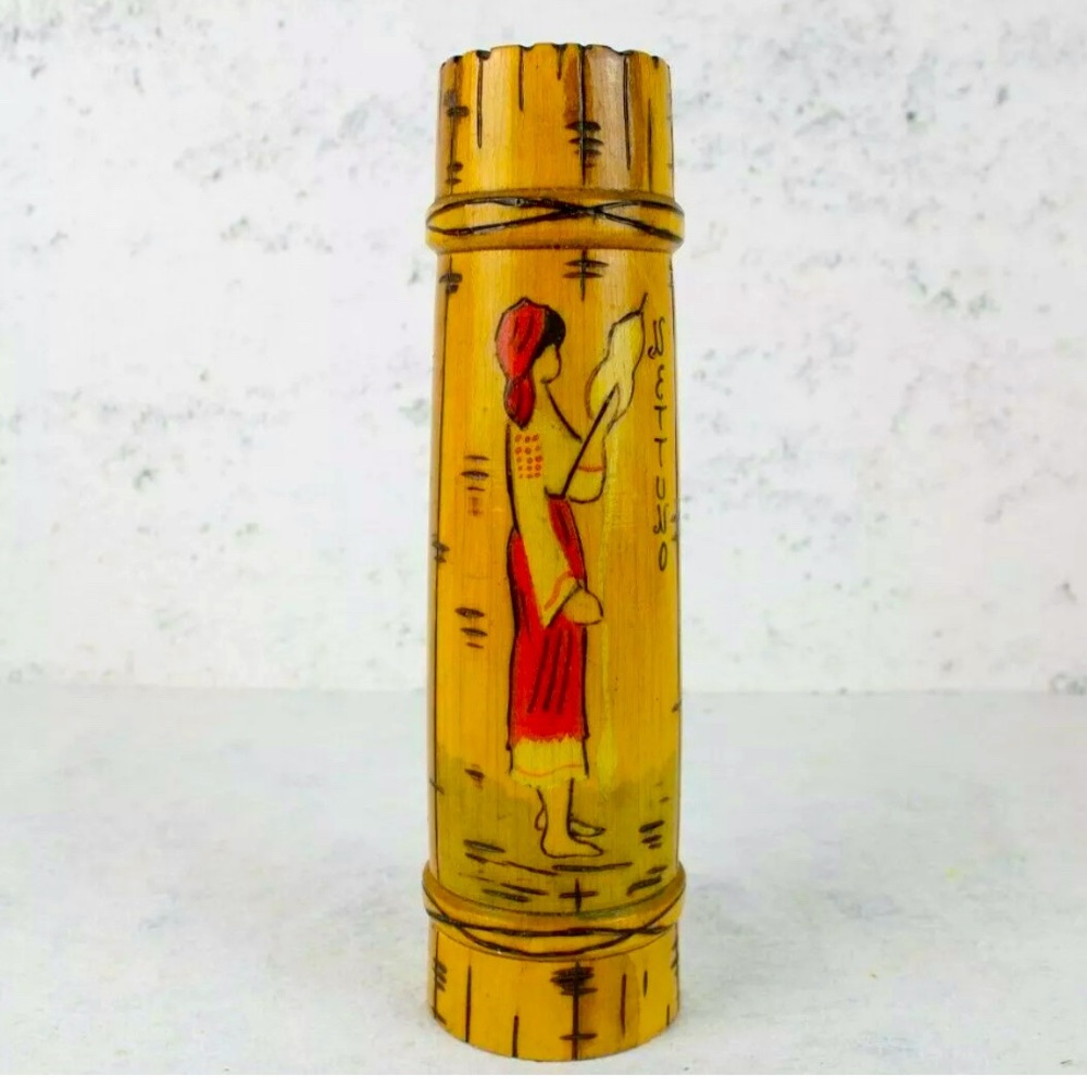 Vintage Neptune Souvenir Wooden Stein Mug Collectible - Italy